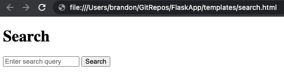 Starting Search Page