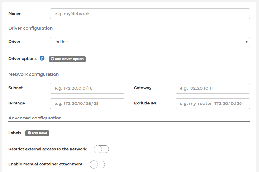 Portainer-Add-Network