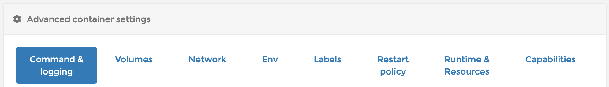 Portainer-Advanced-Container-Configuration