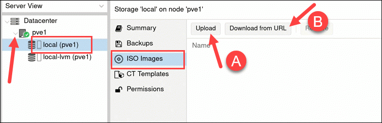 Upload ISO Image on ProxMox VE