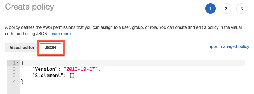Create IAM Policy With JSON