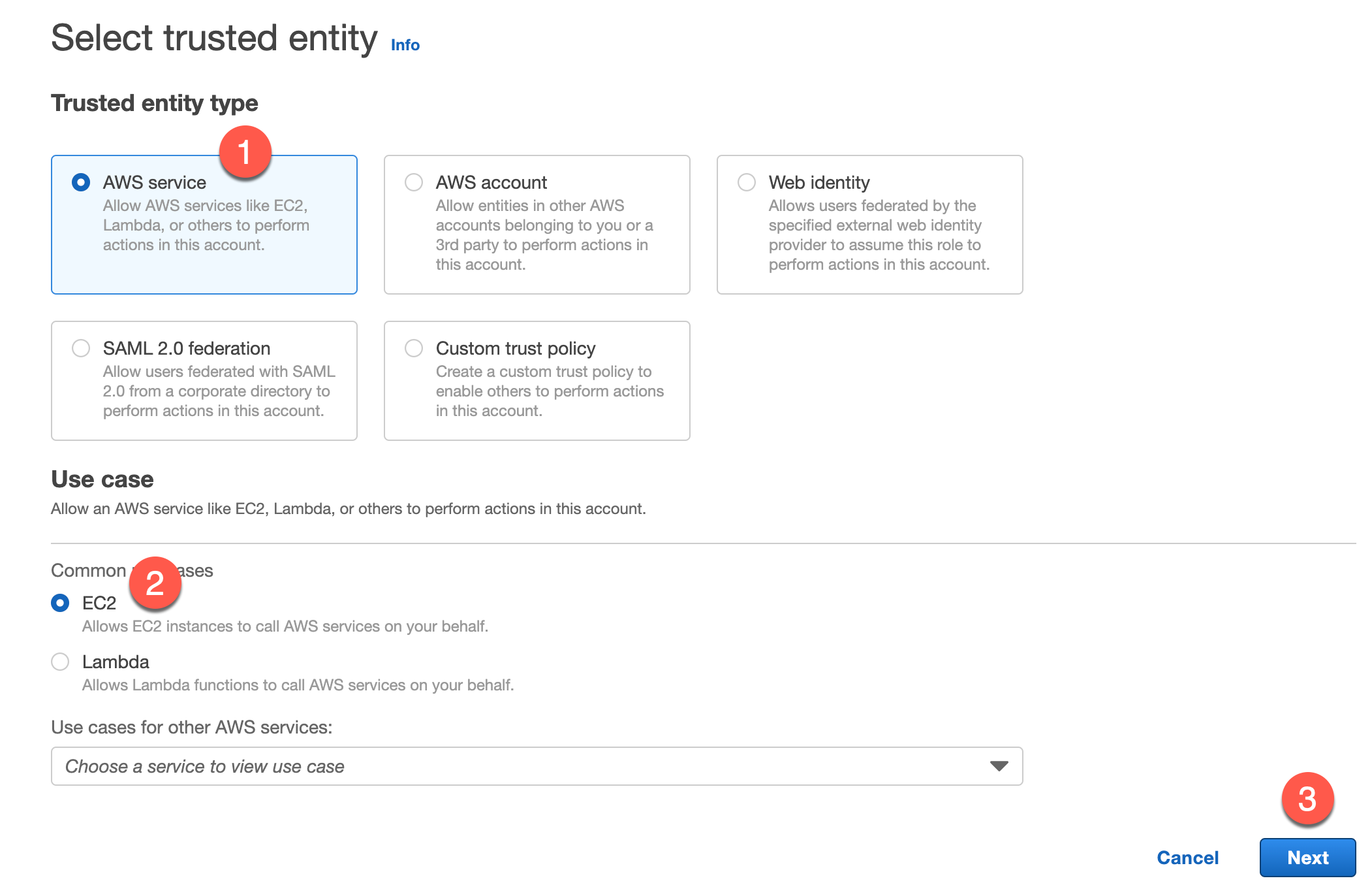 Select Trusted Entity