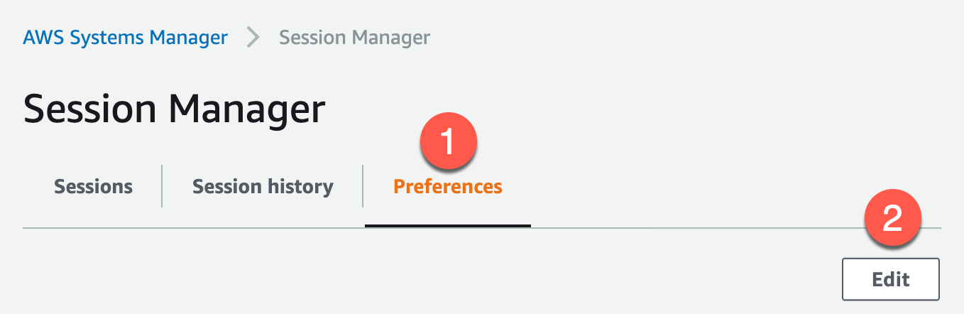 Session Manager Edit Preferences